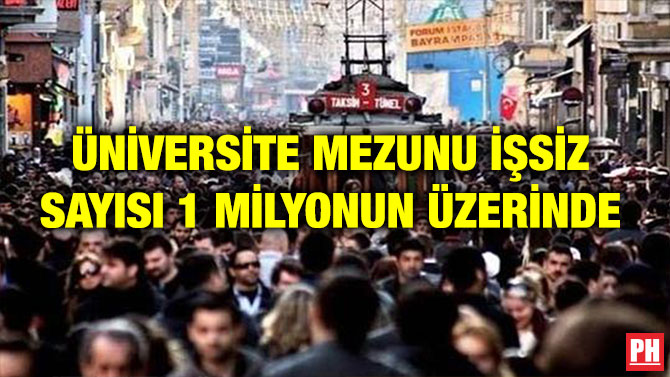 ÜNİVERSİTE MEZUNU İŞSİZ SAYISI 1 MİLYONUN ÜZERİNDE