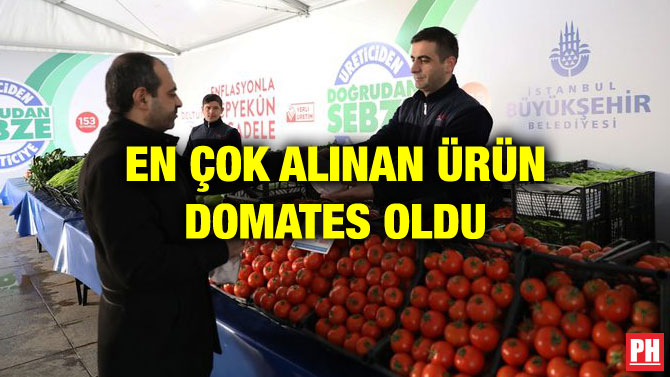 EN ÇOK ALINAN ÜRÜN DOMATES OLDU