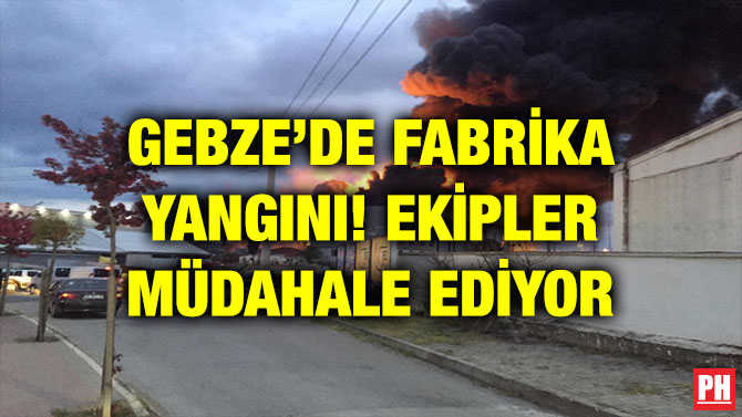 GEBZE’DE FABRİKA YANGINI! EKİPLER MÜDAHALE EDİYOR