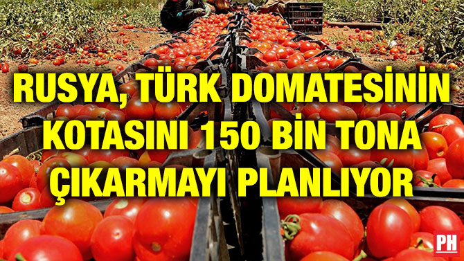 RUSYA, TÜRK DOMATESİNİN KOTASINI 150 BİN TONA ÇIKARMAYI PLANLIYOR