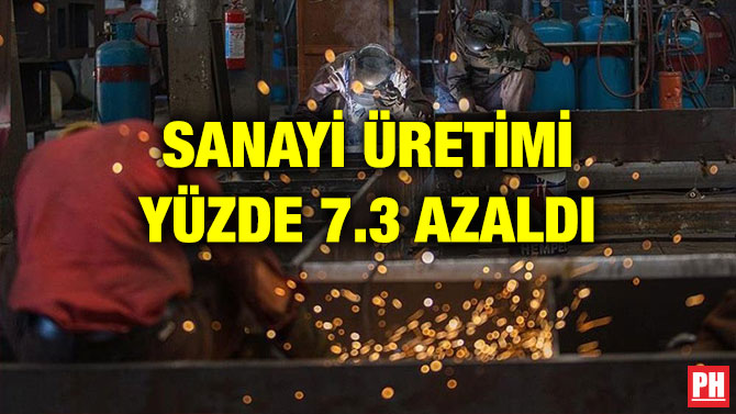 SANAYİ ÜRETİMİ YÜZDE 7.3 AZALDI