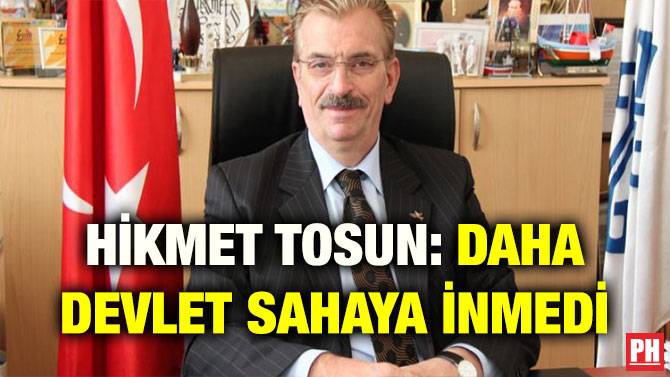 HİKMET TOSUN: DAHA DEVLET SAHAYA İNMEDİ
