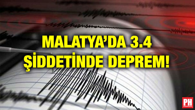 MALATYA’DA 3.4 ŞİDDETİNDE DEPREM!