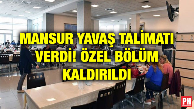 MANSUR YAVAŞ TALİMATI VERDİ! ÖZEL BÖLÜM KALDIRILDI