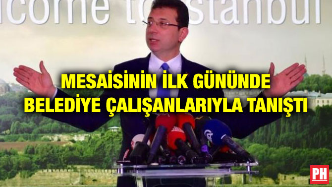 MESAİSİNİN İLK GÜNÜNDE BELEDİYE ÇALIŞANLARIYLA TANIŞTI