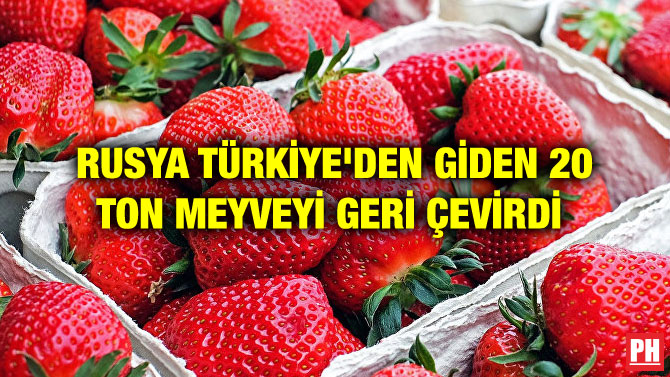 RUSYA TÜRKİYE’DEN GİDEN 20 TON MEYVEYİ GERİ ÇEVİRDİ