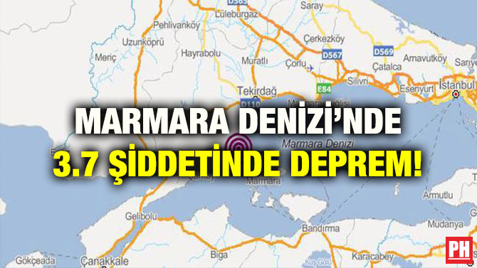 MARMARA DENİZİ’NDE 3.7 ŞİDDETİNDE DEPREM!
