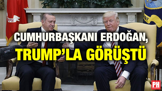 CUMHURBAŞKANI ERDOĞAN, TRUMP’LA GÖRÜŞTÜ