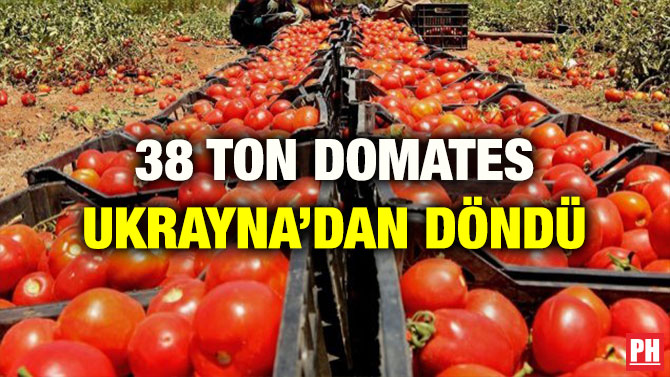 38 TON DOMATES UKRAYNA’DAN DÖNDÜ