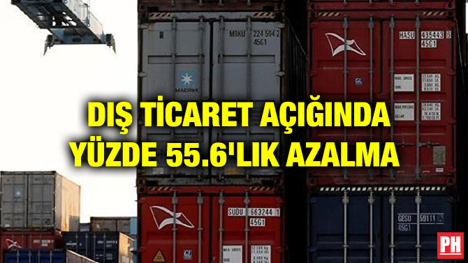 DIŞ TİCARET AÇIĞINDA YÜZDE 55.6’LIK AZALMA