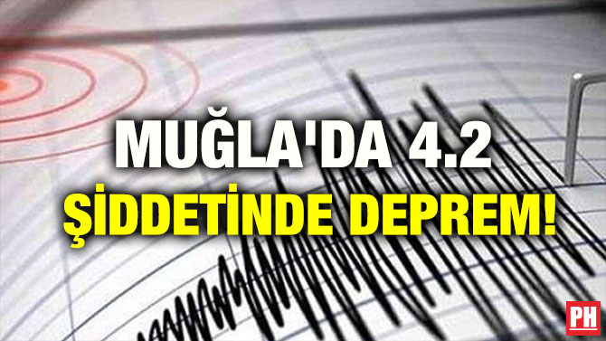 MUĞLA’DA 4.2 ŞİDDETİNDE DEPREM!