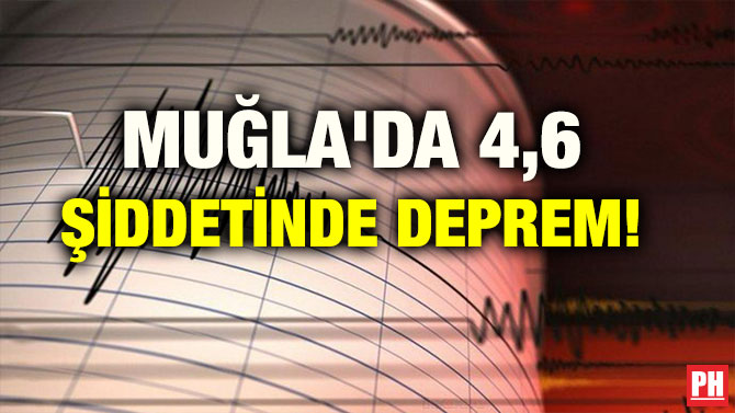 MUĞLA’DA 4,6 ŞİDDETİNDE DEPREM!