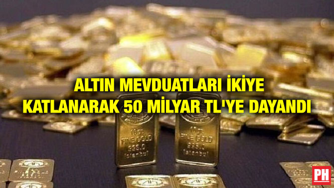 ALTIN MEVDUATLARI İKİYE KATLANARAK 50 MİLYAR TL’YE DAYANDI