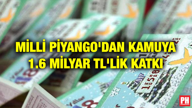 MİLLİ PİYANGO’DAN KAMUYA 1.6 MİLYAR TL’LİK KATKI