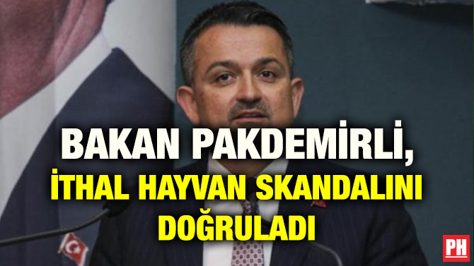 BAKAN PAKDEMİRLİ, İTHAL HAYVAN SKANDALINI DOĞRULADI