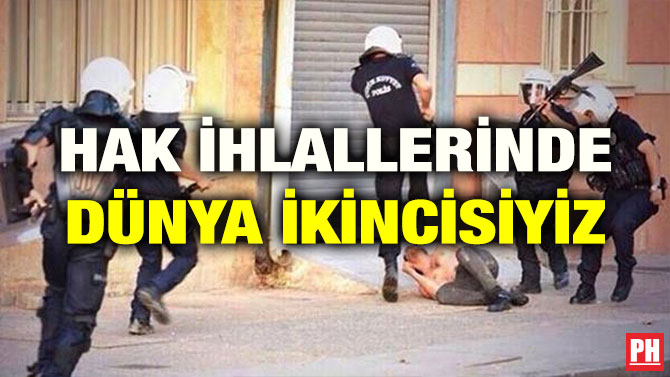 HAK İHLALLERİNDE DÜNYA İKİNCİSİYİZ