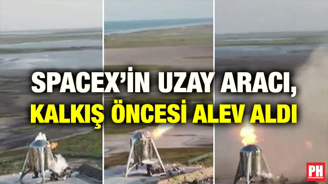 SPACEX’İN UZAY ARACI, KALKIŞ ÖNCESİ ALEV ALDI