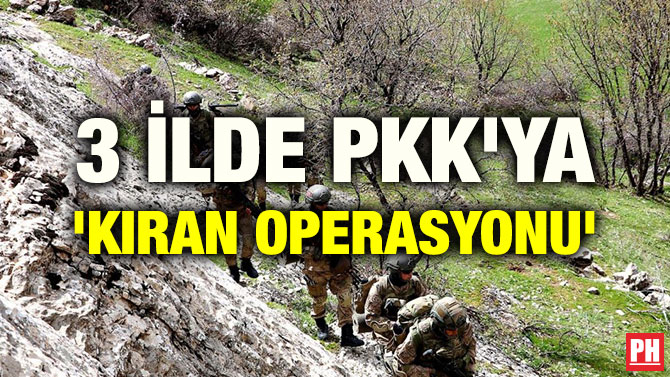 3 İLDE PKK’YA ‘KIRAN OPERASYONU’