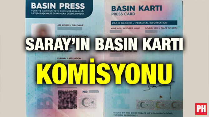 SARAY’IN BASIN KARTI KOMİSYONU