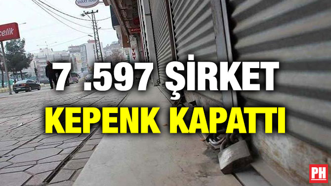 7.597 ŞİRKET KEPENK KAPATTI