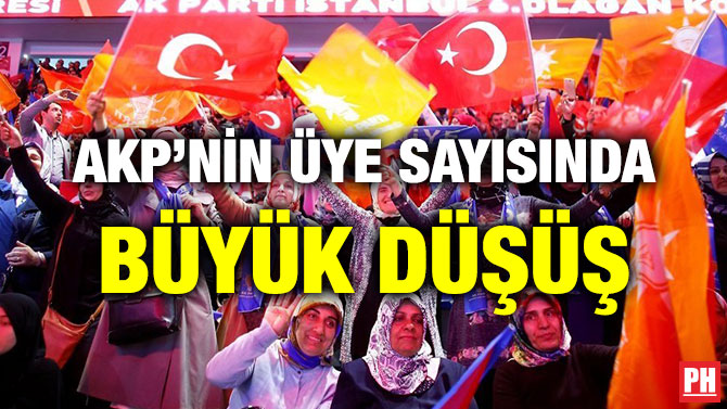 AKP’NİN ÜYE SAYISINDA BÜYÜK DÜŞÜŞ