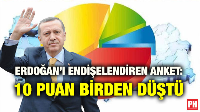ERDOĞAN’I ENDİŞELENDİREN ANKET: 10 PUAN BİRDEN DÜŞTÜ