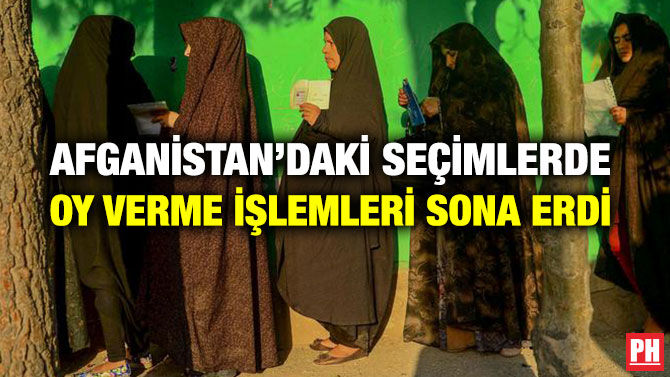 AFGANİSTAN’DAKİ SEÇİMLERDE OY VERME İŞLEMLERİ SONA ERDİ