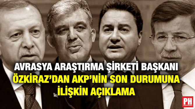 AVRASYA ARAŞTIRMA ŞİRKETİ BAŞKANI ÖZKİRAZ’DAN AKP’NİN SON DURUMUNA İLİŞKİN AÇIKLAMA