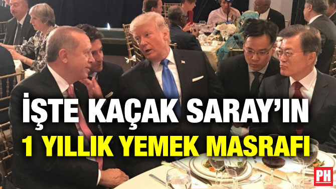 İŞTE KAÇAK SARAY’IN 1 YILLIK YEMEK MASRAFI
