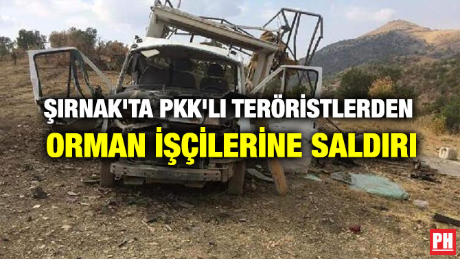 ŞIRNAK’TA PKK’LI TERÖRİSTLERDEN ORMAN İŞÇİLERİNE SALDIRI