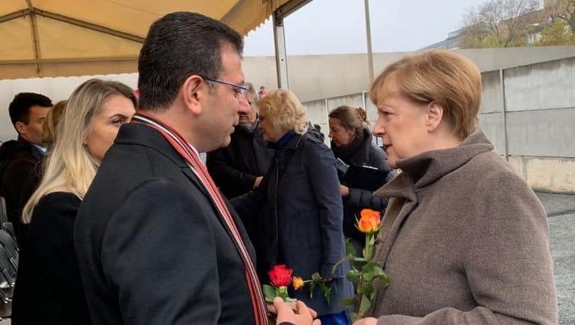 İBB Başkanı Ekrem İmamoğlu geçen günlerde Almanya Başbakanı Angela Merkel ile Berlin’de bir etkinlikte bir araya gelmişti.