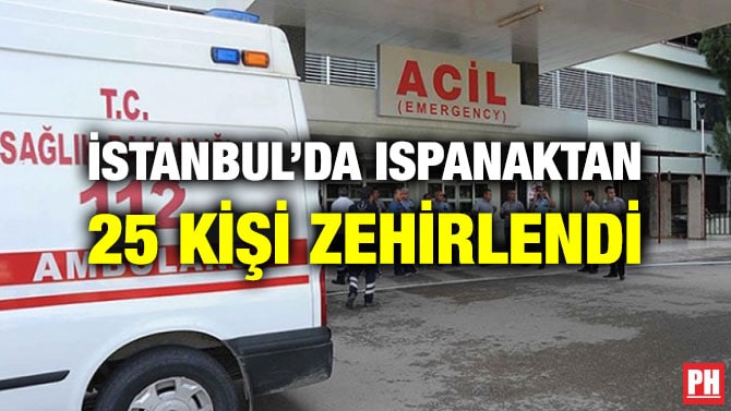 İSTANBUL’DA ISPANAKTAN 25 KİŞİ ZEHİRLENDİ