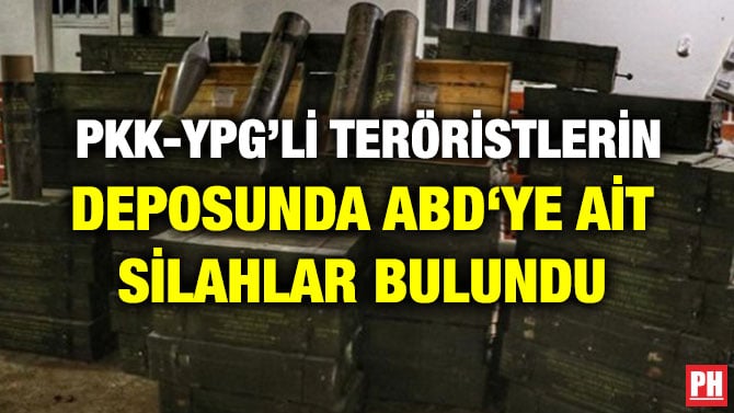 PKK-YPG’Lİ TERÖRİSTLERİN DEPOSUNDA ABD‘YE AİT SİLAHLAR BULUNDU