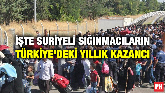 İŞTE SURİYELİ SIĞINMACILARIN TÜRKİYE’DEKİ YILLIK KAZANCI