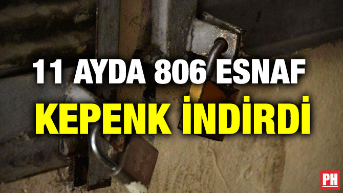 11 AYDA 806 ESNAF KEPENK İNDİRDİ