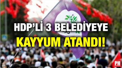 HDP’Lİ 3 BELEDİYEYE KAYYUM ATANDI!