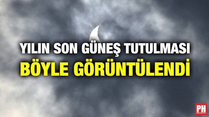 YILIN SON GÜNEŞ TUTULMASI BÖYLE GÖRÜNTÜLENDİ