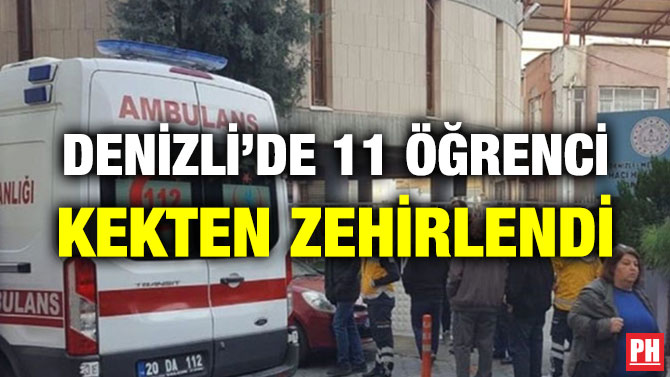 DENİZLİ’DE 11 ÖĞRENCİ KEKTEN ZEHİRLENDİ