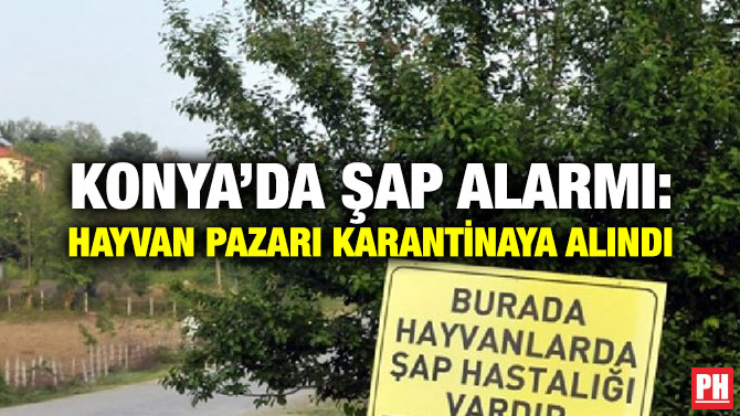 KONYA’DA ŞAP ALARMI: HAYVAN PAZARI KARANTİNAYA ALINDI