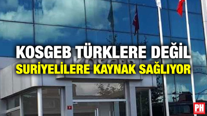 KOSGEB TÜRKLERE DEĞİL SURİYELİLERE KAYNAK SAĞLIYOR