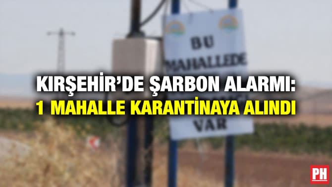 KIRŞEHİR’DE ŞARBON ALARMI: 1 MAHALLE KARANTİNAYA ALINDI