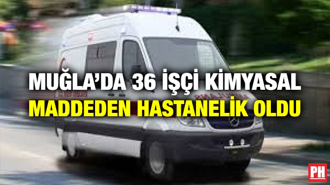 MUĞLA’DA 36 İŞÇİ KİMYASAL MADDEDEN HASTANELİK OLDU
