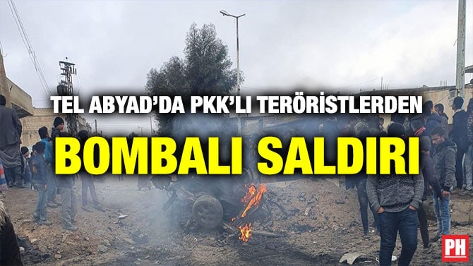 TEL ABYAD’DA PKK’LI TERÖRİSTLERDEN BOMBALI SALDIRI