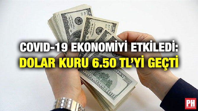 COVID-19 EKONOMİYİ ETKİLEDİ: DOLAR KURU 6.50 TL’Yİ GEÇTİ