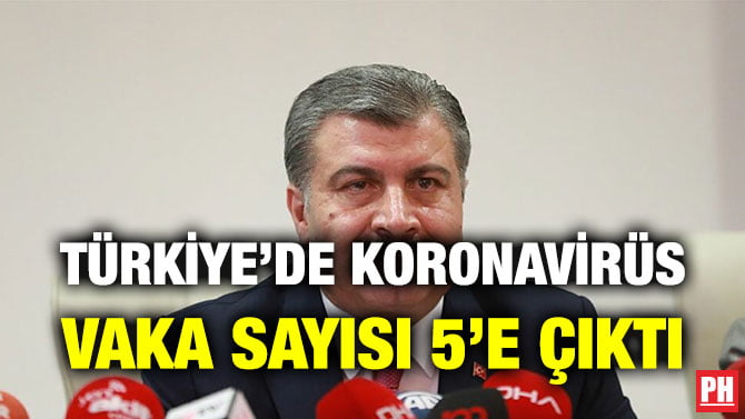 TÜRKİYE’DE KORONAVİRÜS VAKA SAYISI 5’E ÇIKTI