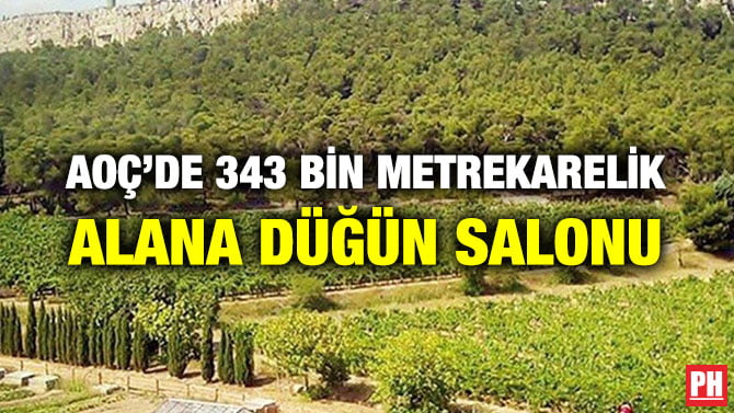 AOÇ’DE 343 BİN METREKARELİK ALANA DÜĞÜN SALONU