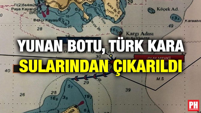 YUNAN BOTU, TÜRK KARA SULARINDAN ÇIKARILDI