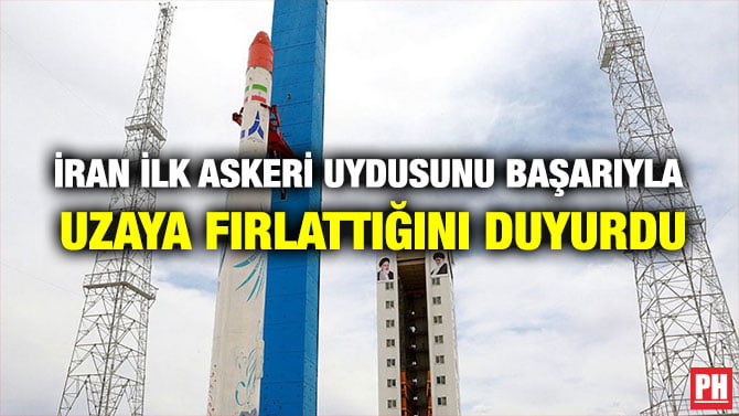 İRAN İLK ASKERİ UYDUSUNU BAŞARIYLA UZAYA FIRLATTIĞINI DUYURDU