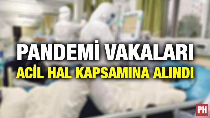 PANDEMİ VAKALARI ACİL HAL KAPSAMINA ALINDI