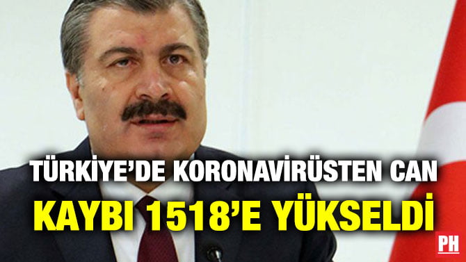 TÜRKİYE’DE KORONAVİRÜSTEN CAN KAYBI 1518’E YÜKSELDİ